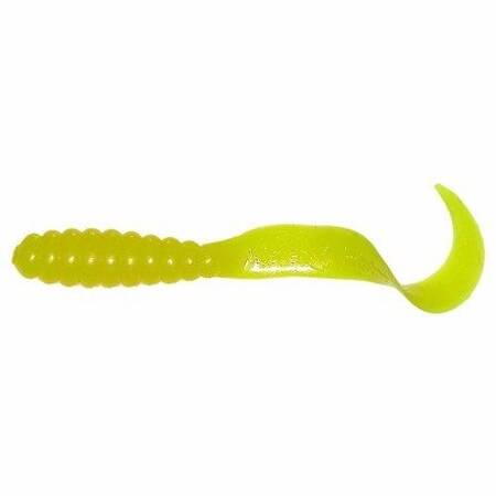 Mister Twister Meeny Curly Tail Grub, 3, Yellow, 20PK MTSF20-2
